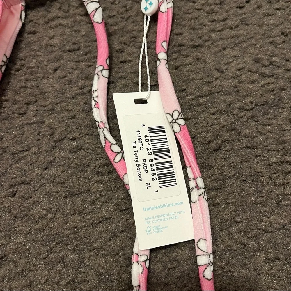 Frankie’s Bikinis Floral Tia Terry Bikini Bottoms